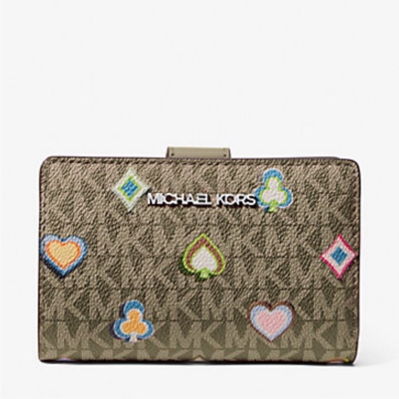 Michael Kors Jet Set Medium Printed SignatureLogo Wallet
